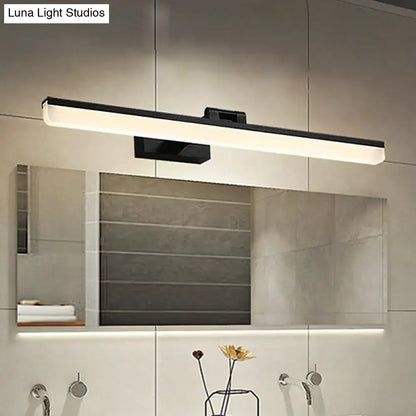 LED vanity light bar brushed metal by Decorbites above bathroom mirror on Tampa Home & Garden Store
