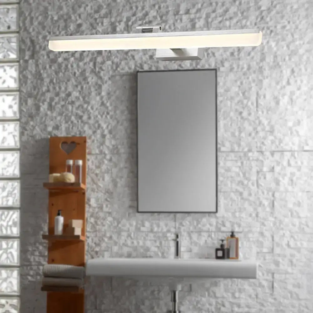 Modern brushed metal LED vanity sconce bathroom light, 110–120V, Decorbites on Tampa Home & Garden Store