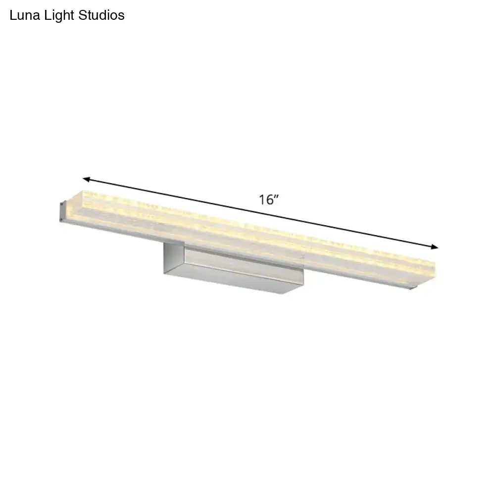 Metallic LED vanity sconce, 16-inch wall-mounted bar light with brushed finish by Decorbites on Tampa Home & Garden Store