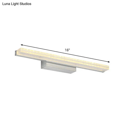 Metallic LED vanity sconce, 16-inch wall-mounted bar light with brushed finish by Decorbites on Tampa Home & Garden Store