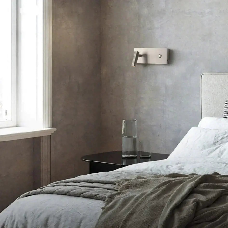 Nickel dimmable wall light sconce in brushed nickel finish by Decorbites on Tampa Home & Garden Store