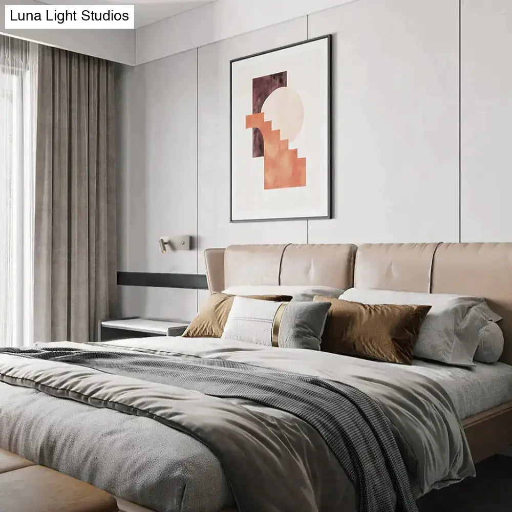 Nickel Dimmable Wall Light wall sconce by Decorbites in a modern bedroom setting on Tampa Home & Garden Store