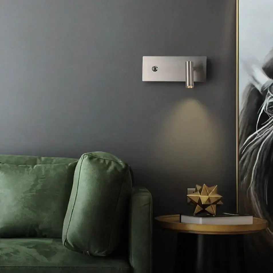 Nickel Dimmable Wall Light wall sconce by Decorbites with brushed metal finish on Tampa Home & Garden Store
