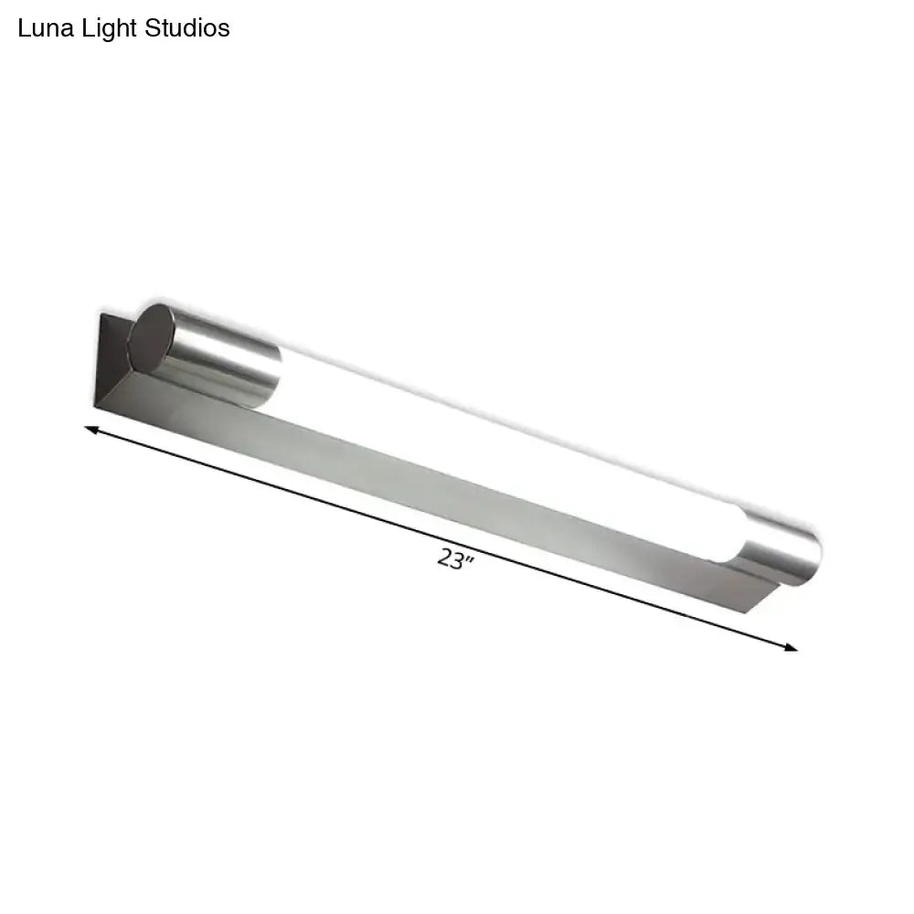 Nickel Warm Vanity Light by Decorbites, 23-inch fixture with nickel finish and frosted diffuser on Tampa Home & Garden Store