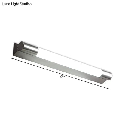 Nickel Warm Vanity Light by Decorbites, 23-inch fixture with nickel finish and frosted diffuser on Tampa Home & Garden Store