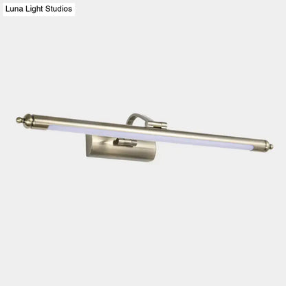 Nickel Warm Wall Sconce with a long brushed nickel LED bar wall light Decorbites on Tampa Home & Garden Store