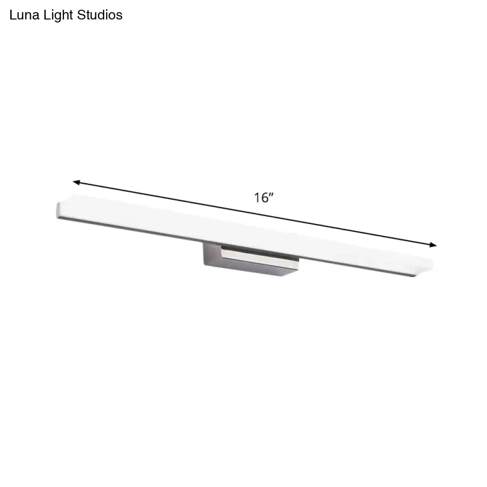 Nickel Linear Vanity Light 16-inch bar with nickel finish and metal bracket Decorbites on Tampa Home & Garden Store