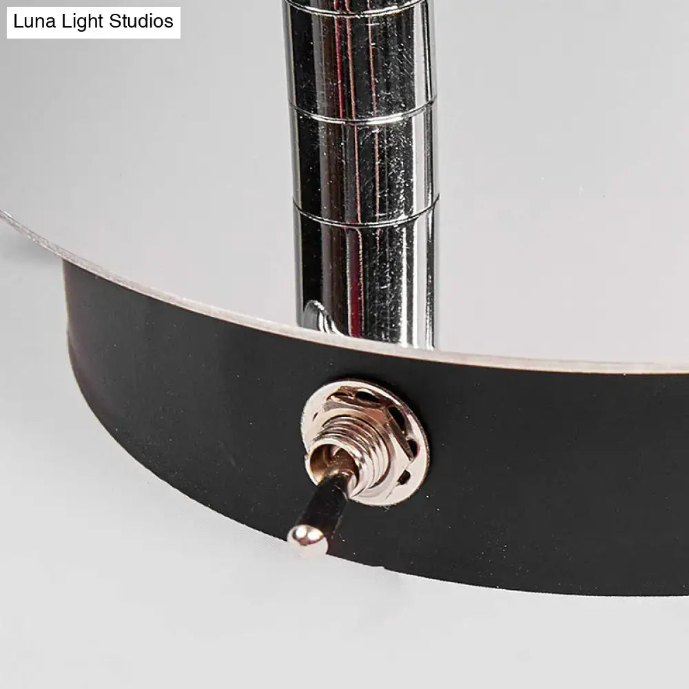 Nickel wall sconce light with chrome stem and black base by Decorbites on Tampa Home & Garden Store