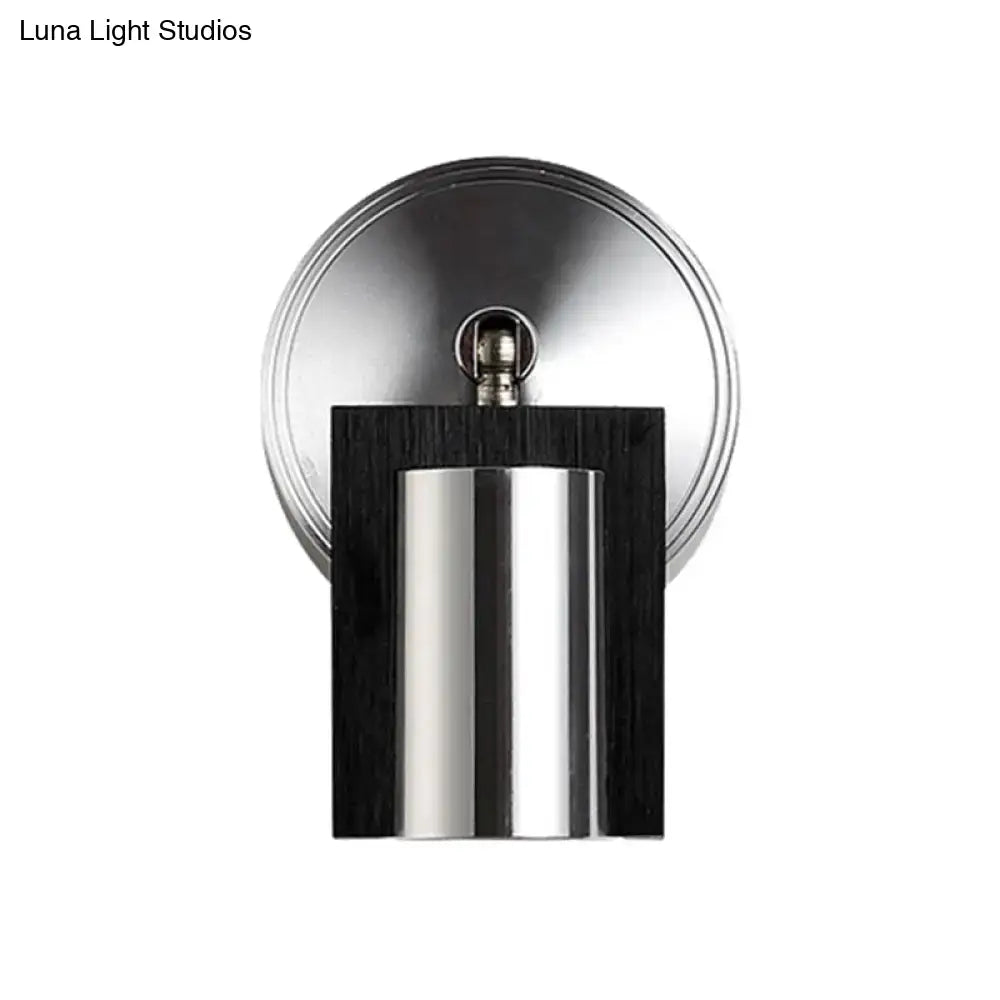 1-Light Bedroom Wall Sconce in Black with Metal Shade – Warm/White Lighting