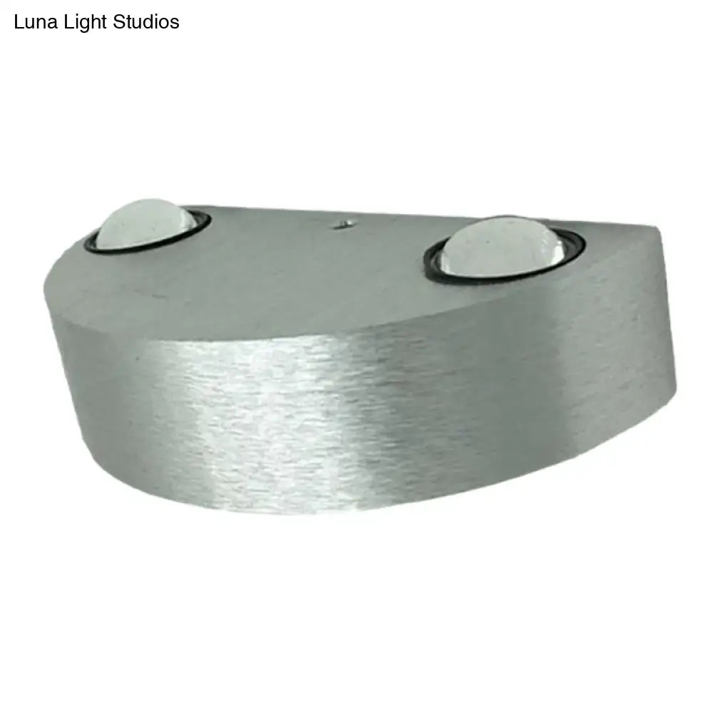 Decorbites silver LED flush wall sconce mounting plate with dual round knobs on Tampa Home & Garden Store
