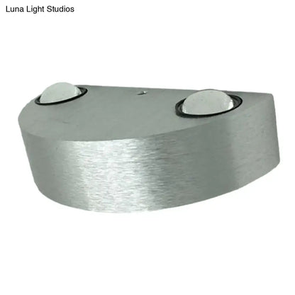 Decorbites silver LED flush wall sconce mounting plate with dual round knobs on Tampa Home & Garden Store