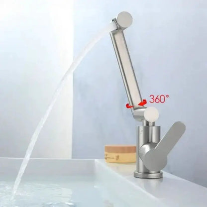 Brushed Stainless Steel Bathroom Faucet for Basin