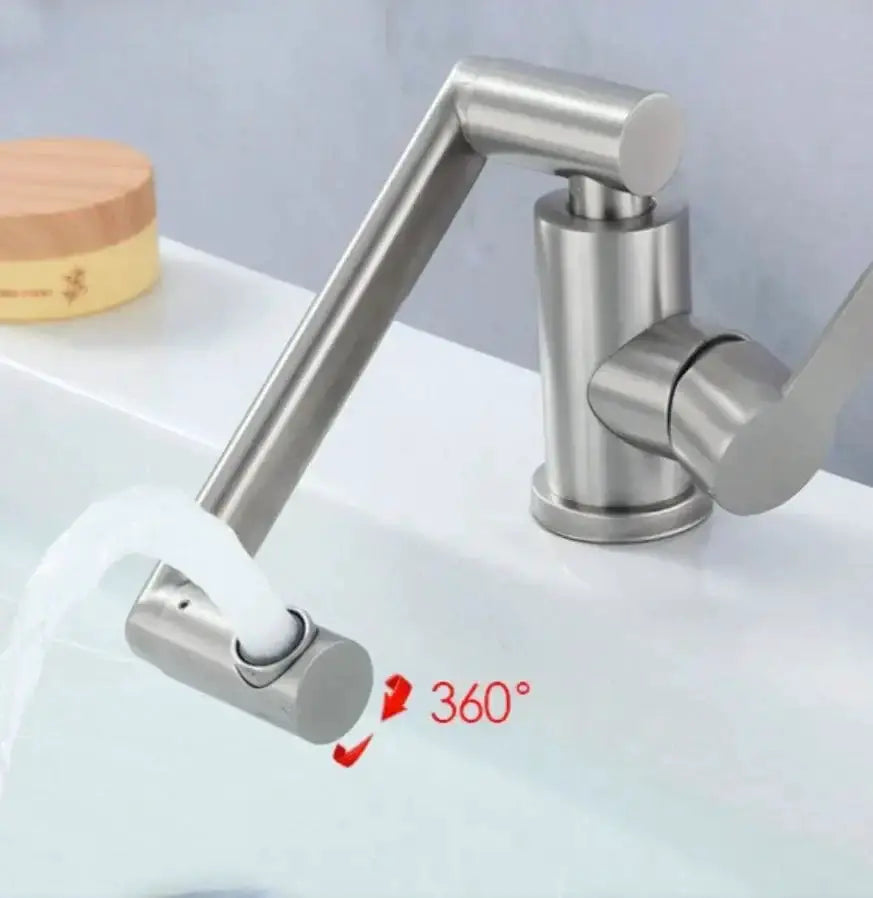 Brushed Stainless Steel Bathroom Faucet for Basin