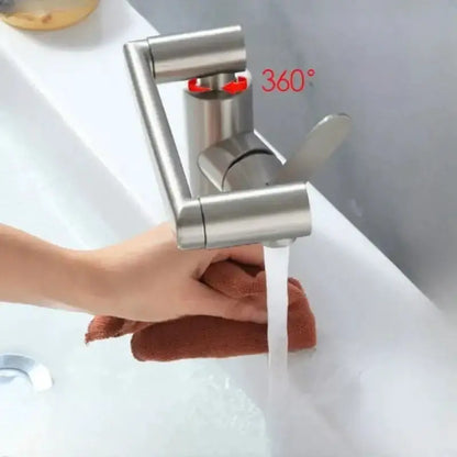 Brushed Stainless Steel Bathroom Faucet for Basin