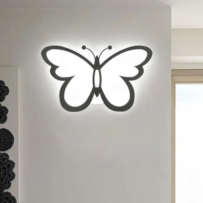 White acrylic butterfly wall sconce, one-light backlit design on Tampa Home & Garden Store