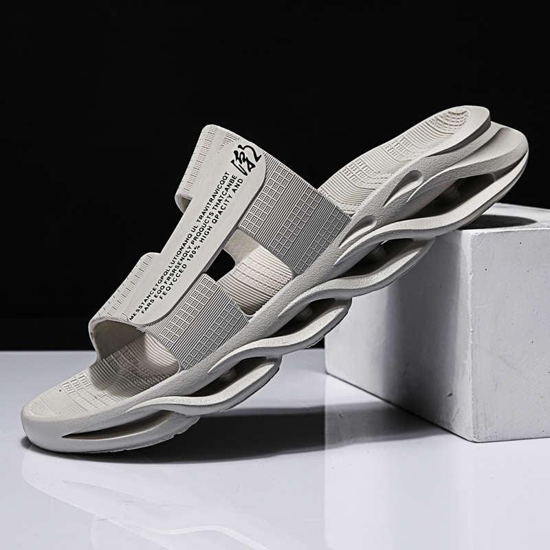 Stevvex memory foam slide sandals for men white casual pool slippers outdoor indoor on Tampa Home & Garden Store