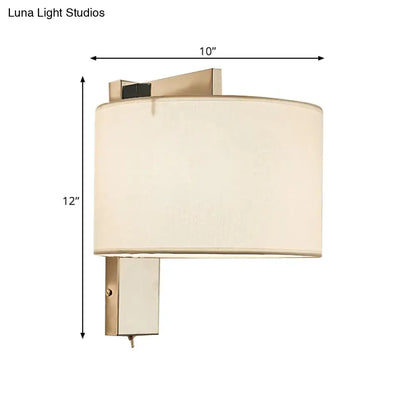 Charcoal drum fabric sconce with brass wall mount, 12 inches high by 10 inches wide on Tampa Home & Garden Store