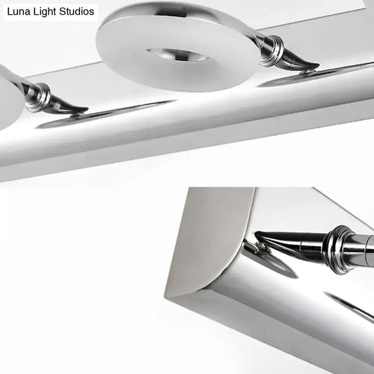2/3 Head Bathroom Wall Vanity Light with Acrylic Shade - Silver Finish, Warm/White Lighting - Tampa Home & Garden Store