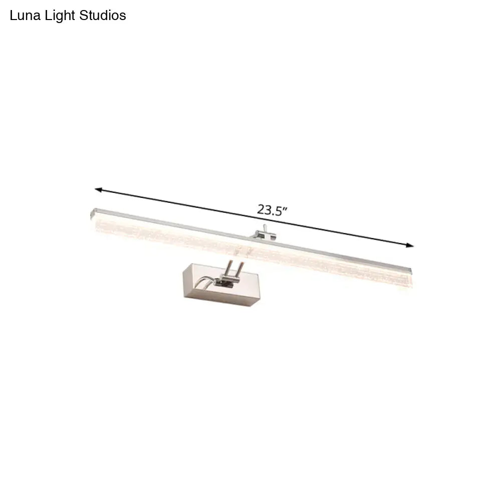 Modern chrome adjustable LED vanity light fixture 23.5in for bathroom mirror by Decorbites on Tampa Home & Garden Store