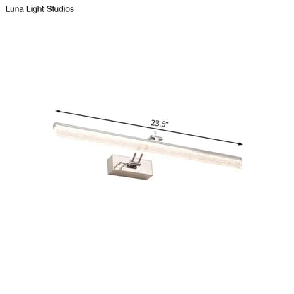Modern chrome adjustable LED vanity light fixture 23.5in for bathroom mirror by Decorbites on Tampa Home & Garden Store