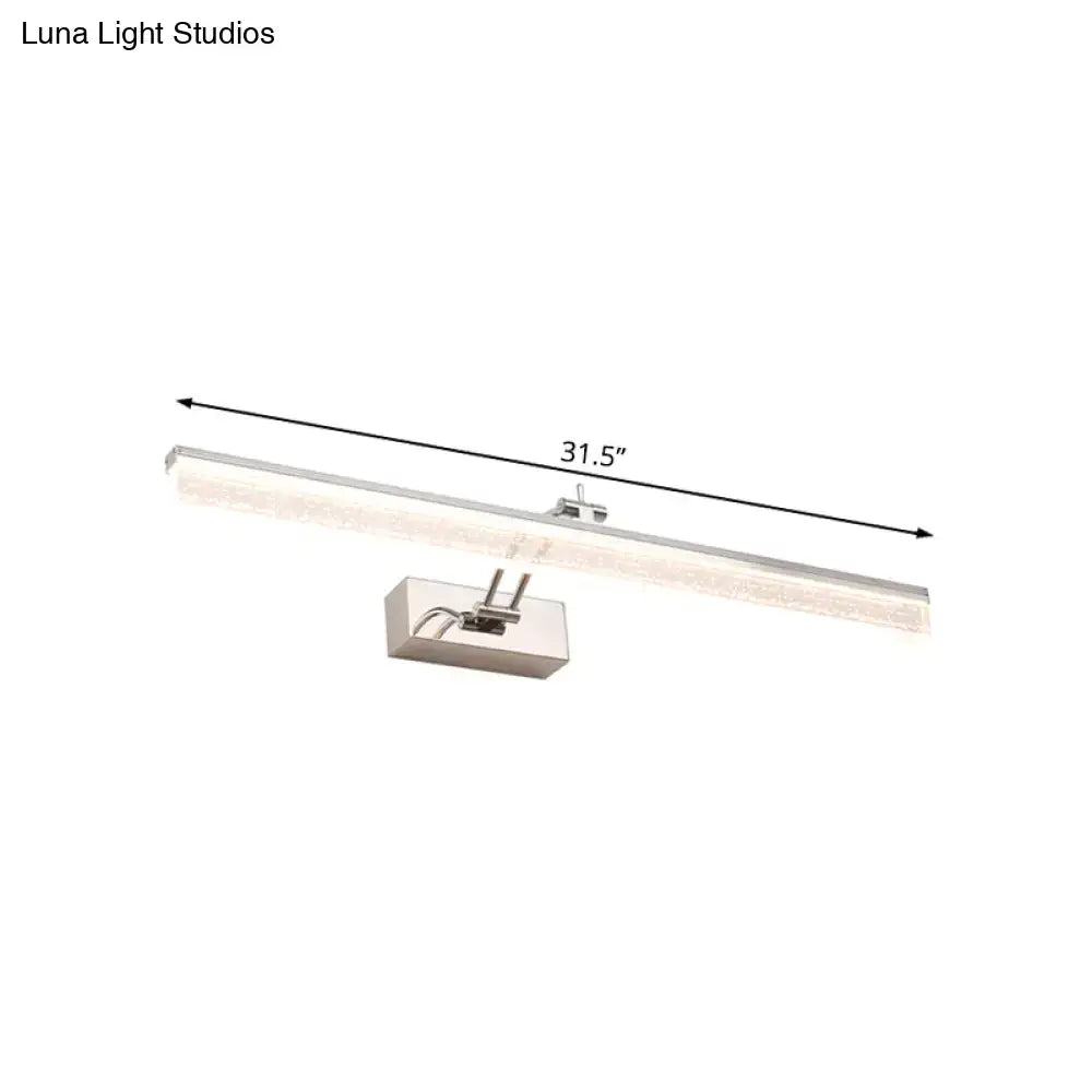 Decorbites chrome adjustable LED vanity light bar for bathroom mirrors 31.5in wall mount on Tampa Home & Garden Store