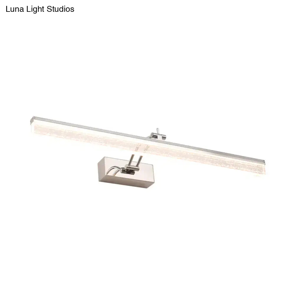 Modern chrome adjustable LED vanity light bar for bathroom mirror with diffuser on Tampa Home & Garden Store