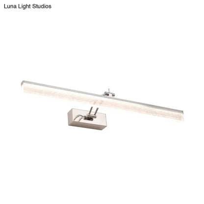 Modern chrome adjustable LED vanity light bar for bathroom mirror with diffuser on Tampa Home & Garden Store
