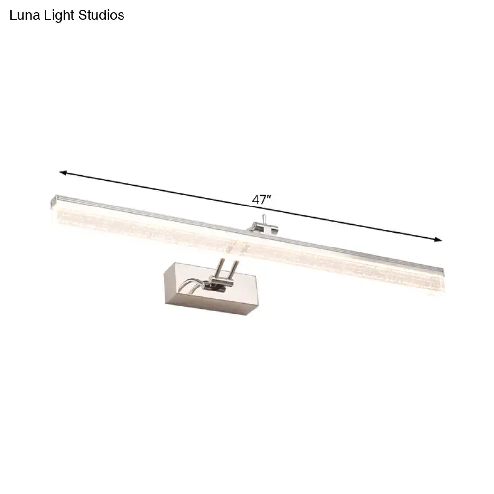 Decorbites chrome adjustable LED vanity light for bathroom mirror, 47-inch bar with mounting bracket on Tampa Home & Garden Store