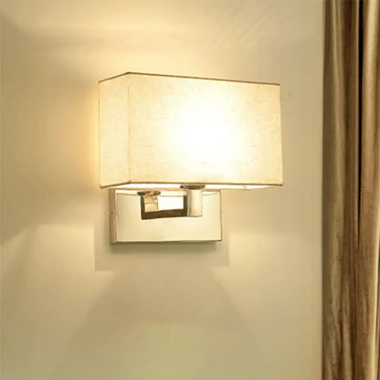 Beige fabric shade 10.5-in sconce chrome backplate Decorbites on Tampa Home & Garden Store