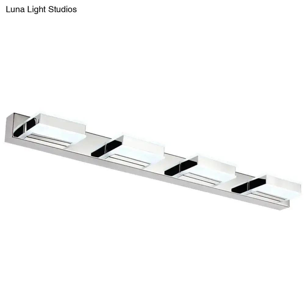 Nickel Geometric LED Light by Decorbites with four chrome modules on Tampa Home & Garden Store