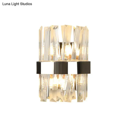 Chrome crystal wall sconce single-bulb design by Decorbites on Tampa Home & Garden Store