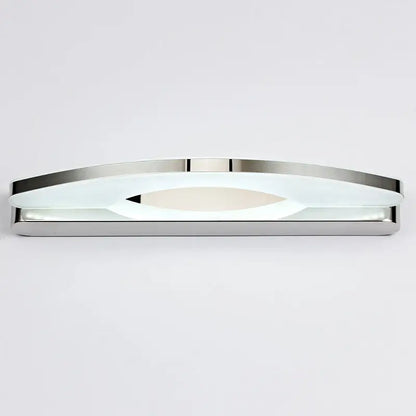 Modern chrome arc LED vanity light bathroom sconce with acrylic diffuser Decorbites on Tampa Home & Garden Store