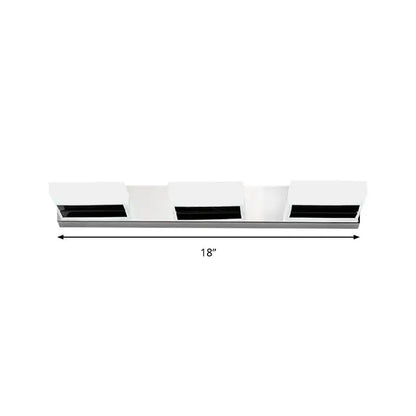 Decorbites chrome vanity light bar with acrylic shades, 18-inch, 3-light on Tampa Home & Garden Store