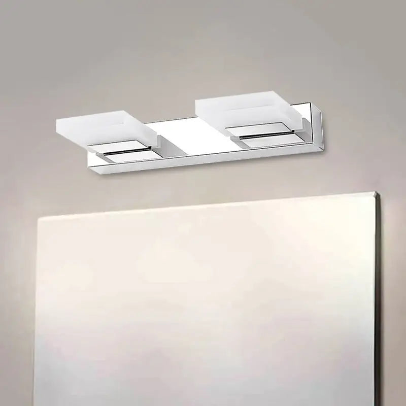 Decorbites chrome vanity light with acrylic shades, 2-light fixture on Tampa Home & Garden Store