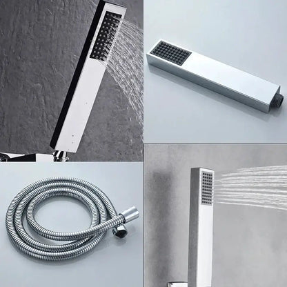 Chrome Bathtub Faucet Mixer with Waterfall Spout