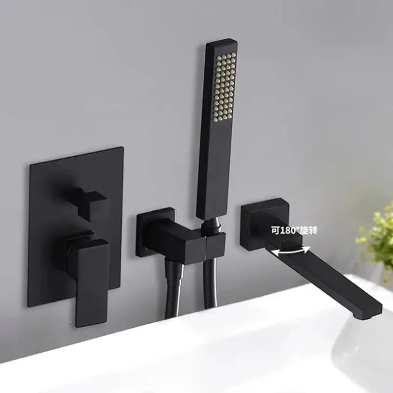 Chrome Bathtub Faucet Mixer with Waterfall Spout
