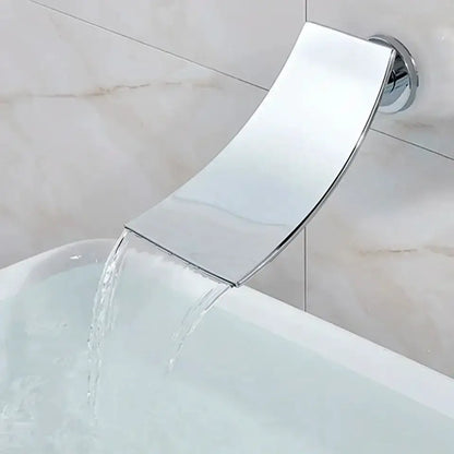 Chrome Bathtub Faucet Mixer with Waterfall Spout
