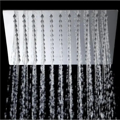 Square chrome brass rain shower head by Decorbites, modern bathroom fixture on Tampa Home & Garden Store