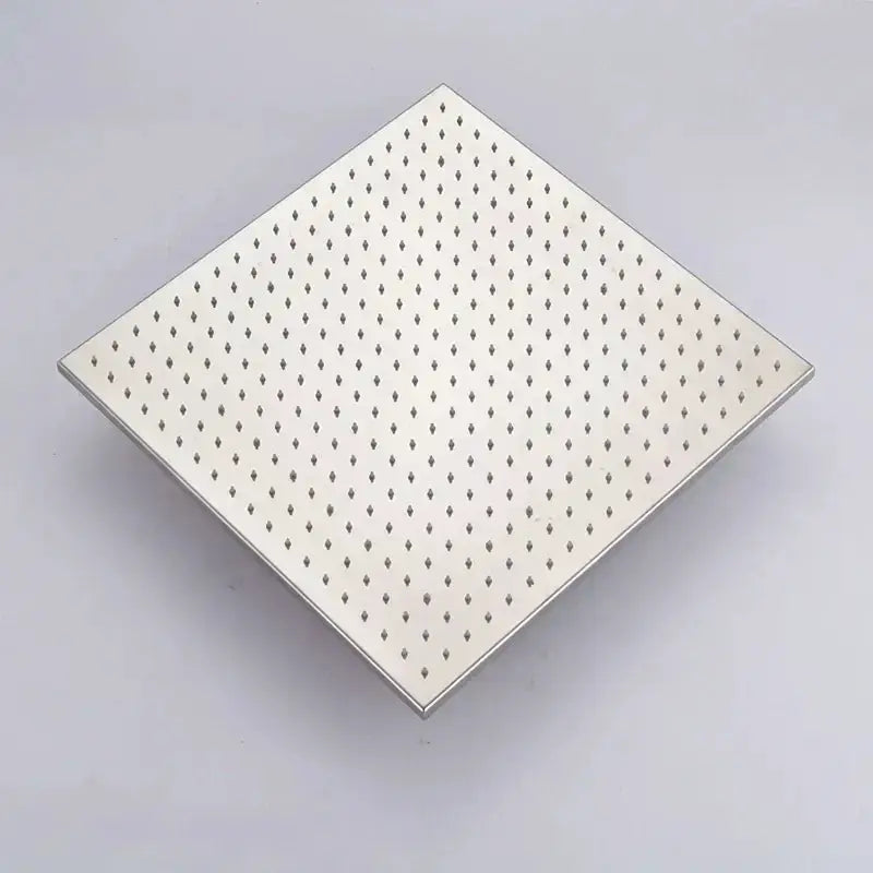 Rainfall square shower head in chrome and brushed nickel with integrated LED, Decorbites on Tampa Home & Garden Store