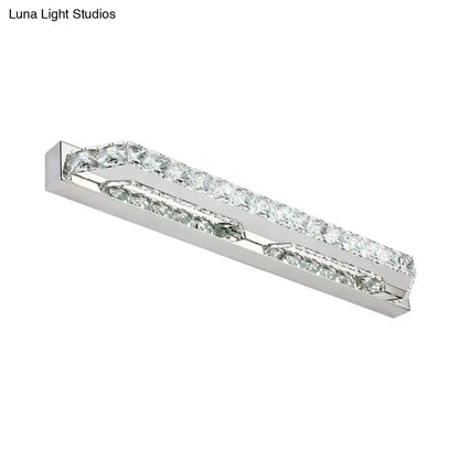 Modern chrome clear amber crystal LED vanity light bathroom sconce Decorbites on Tampa Home & Garden Store