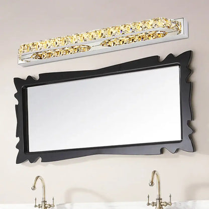 Modern chrome crystal encrusted LED bathroom wall light by Decorbites on Tampa Home & Garden Store