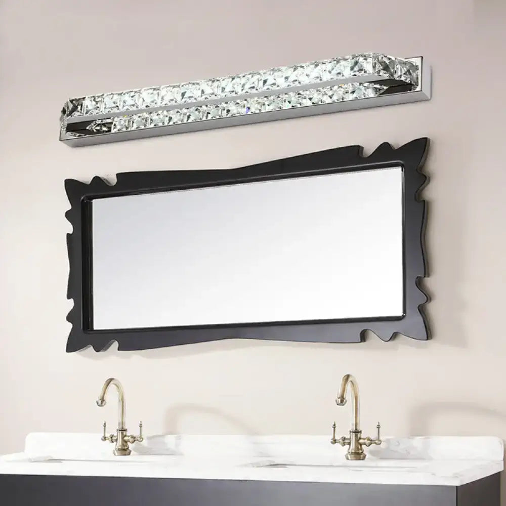 LED bathroom wall light chrome crystal bar by Decorbites for modern vanity lighting on Tampa Home & Garden Store