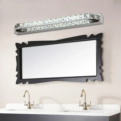 LED bathroom wall light chrome crystal bar by Decorbites for modern vanity lighting on Tampa Home & Garden Store