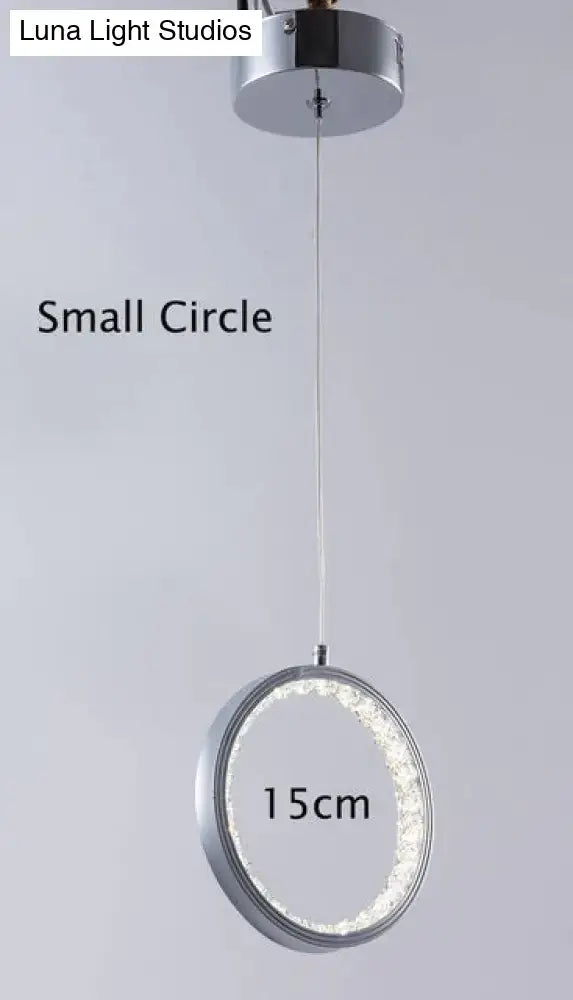 Decorbites Chrome Crystal Rings Pendant light, pendant with crystal ring 15 cm on Tampa Home & Garden Store
