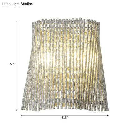 Beaded chrome crystal sconce with vertical metallic strands, Decorbites Home & Garden on Tampa Home & Garden Store