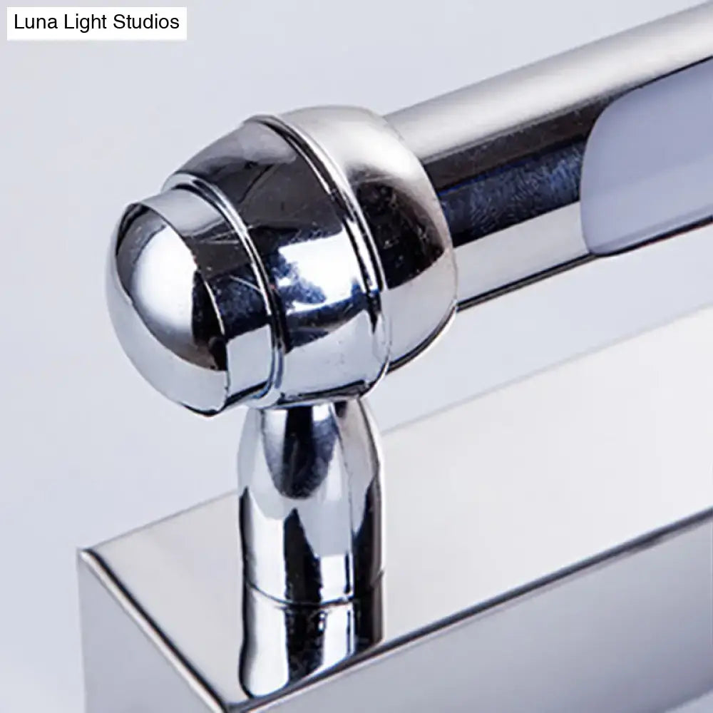 Chrome LED vanity lamp linear two-size, polished chrome finish with a rounded joint Decorbites on Tampa Home & Garden Store