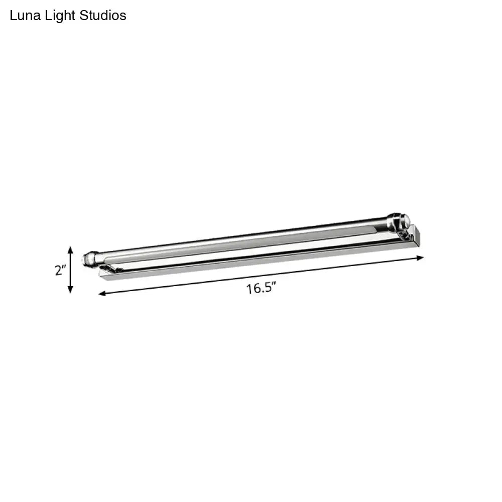 Chrome LED Vanity Lamp Linear two-size by Decorbites, 16.5 inches long on Tampa Home & Garden Store