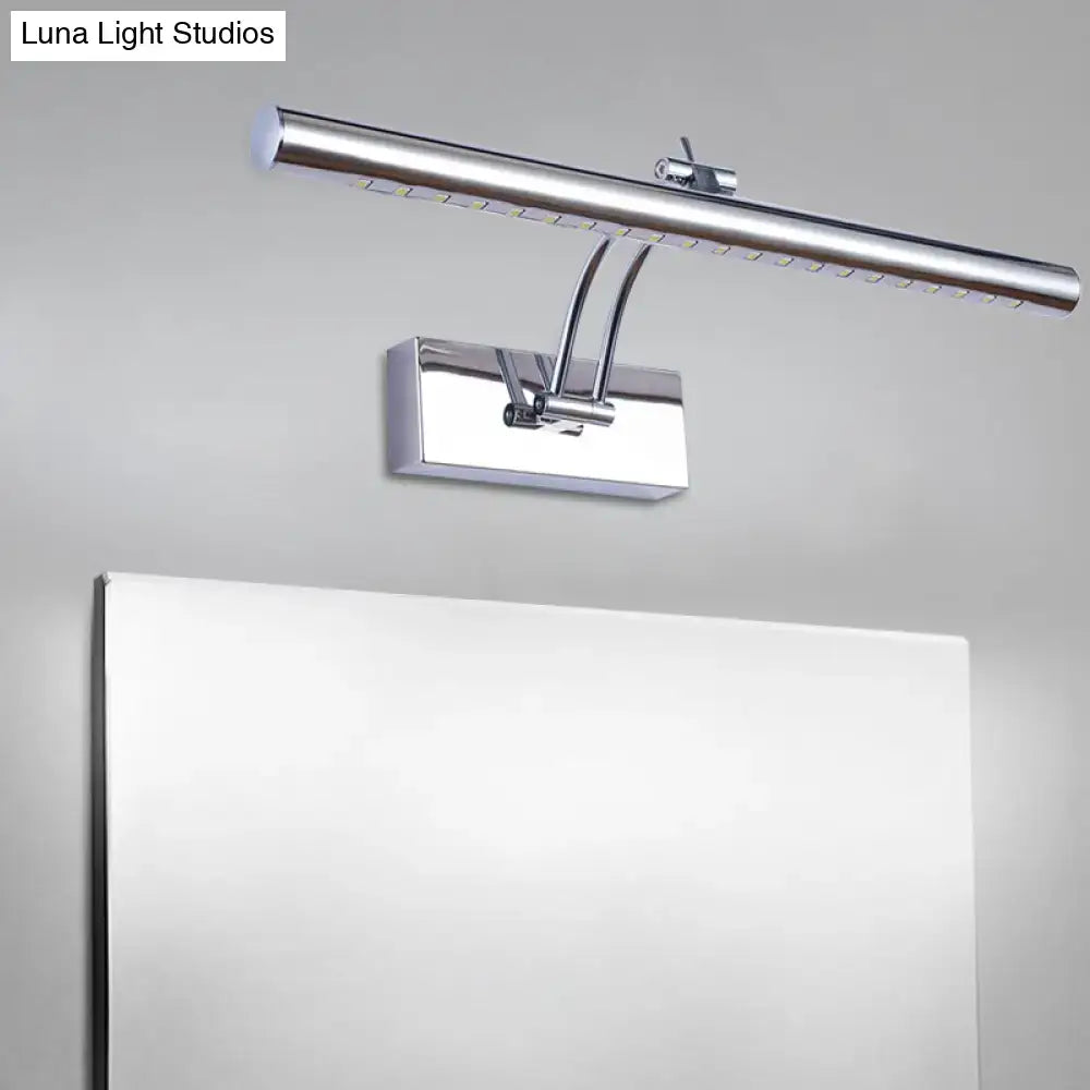 Chrome tubular wall lamp Decorbites with LED strip and chrome wall mount on Tampa Home & Garden Store
