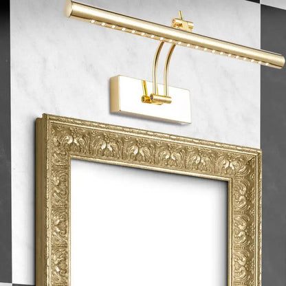 Chrome tubular wall lamp by Decorbites with brass finish, wall-mounted bar light on Tampa Home & Garden Store