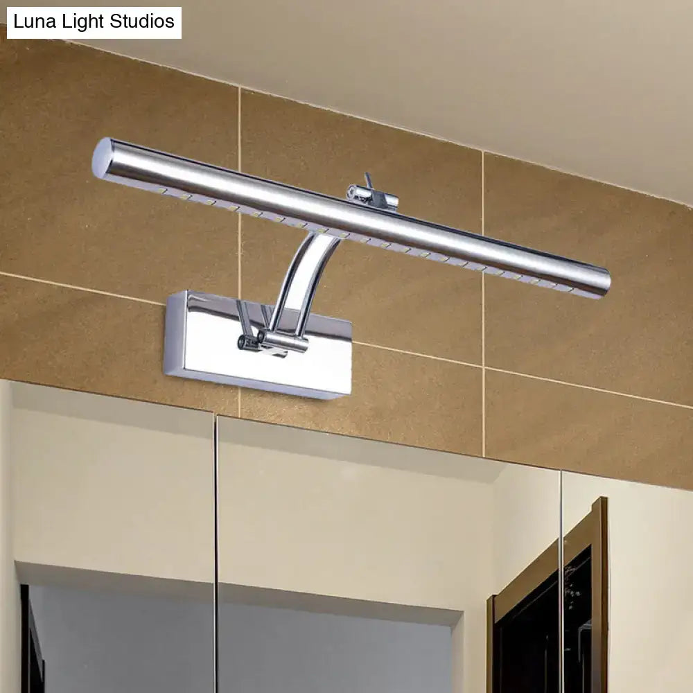 Chrome tubular wall lamp by Decorbites with LED bar on chrome wall mount on Tampa Home & Garden Store